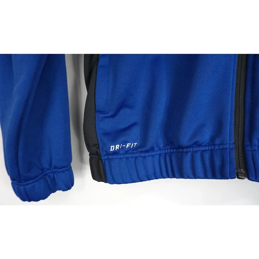 NIKE Mens Blue Black Active Sport Dri Fit Full Zip Coat Jacket - Picture 2 of 5